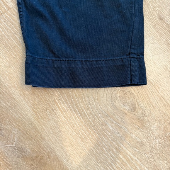 Banana Republic Navy Blue Denim Wide Leg Crop Trouser Elastic Waist Pants Small - Picture 5 of 11